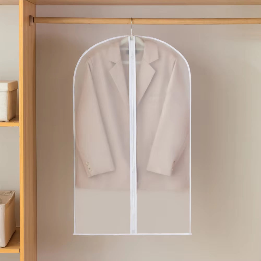 Dust Proof Garment Protector Cover Bag Fully Enclosed Clothes Cover with Zipper Clothes Bags Hanging Durable Clothes Storage Bag