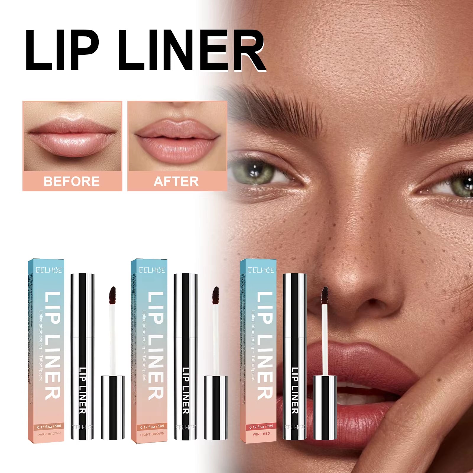 3 Colors Peel off Lip Liner Tattoo Waterproof Long Lasting Matte Velvet Lip Tint Sexy Red Contour Lips Make up Cosmetics
