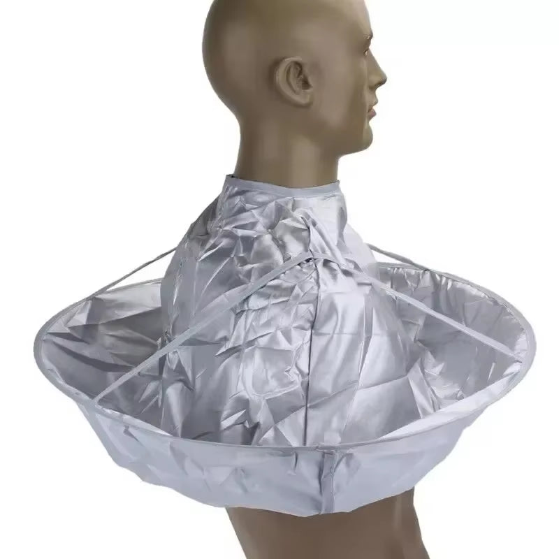 Hair Cut Umbrella Capes Haircut Cloak Cloth Hair Dye Three-Dimensional Breathable Household Haircut Cloak Foldable Haircut Tool