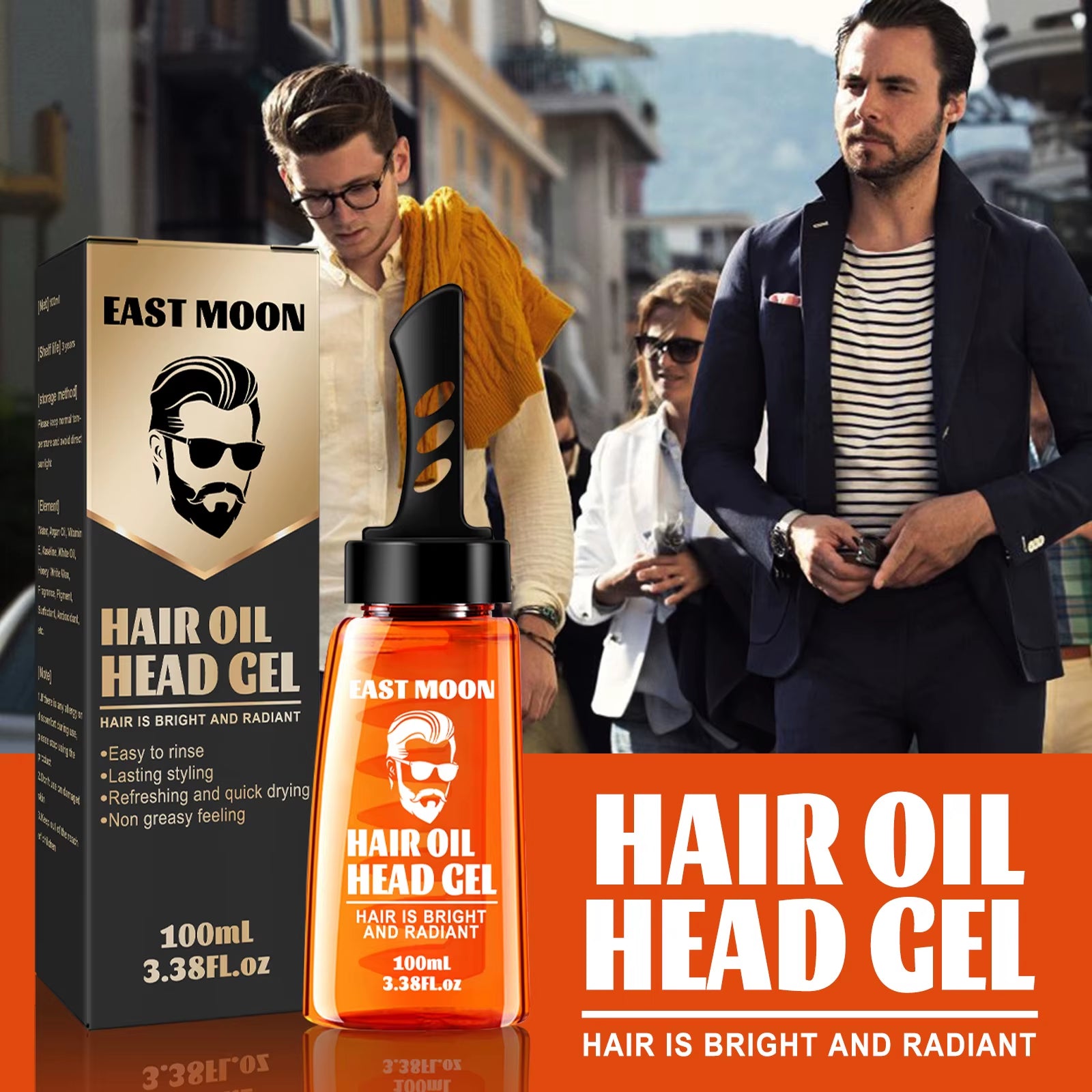 Hair Wax Oil Professional Strong Hold Curly Shaping Finished Molding Reduce Dry Long-Lasting Edges Manage Man Hair Styling Gel