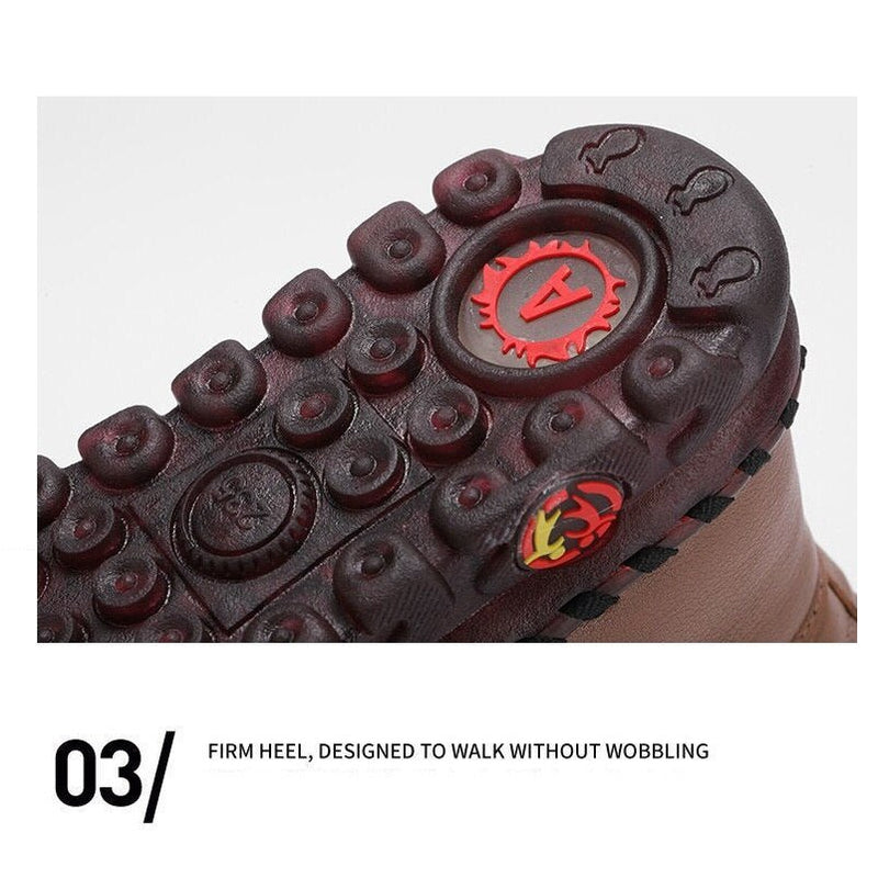 THICK FUR BOOTIES WOMEN'S SHORT LEATHER