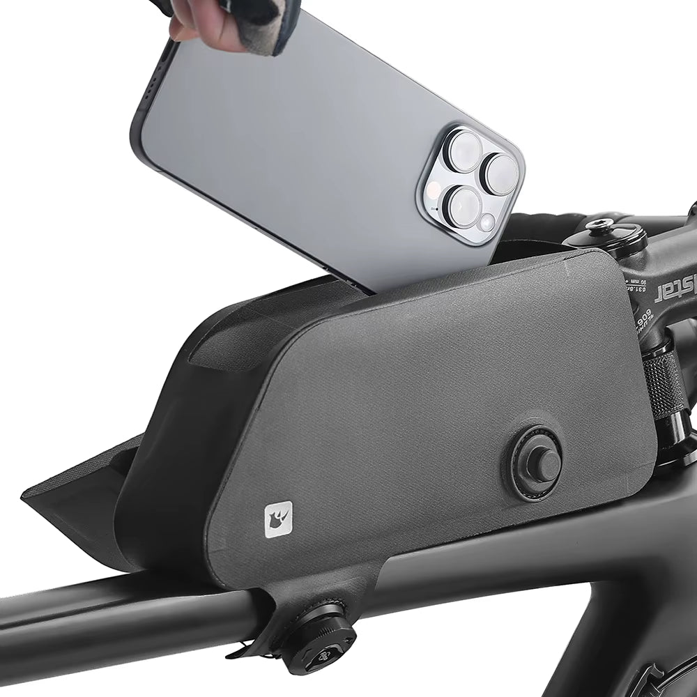 Rhinowalk 2L Waterproof Bicycle Toptube Bag Magnetic Bike Bag Road Bicycle Front Bag Compact Size Quick Release Buckle Cycle Bag