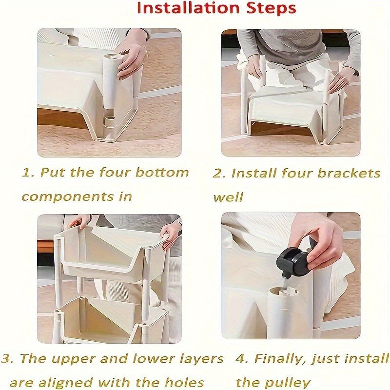 SmartRoll™ Tiered Storage Cart