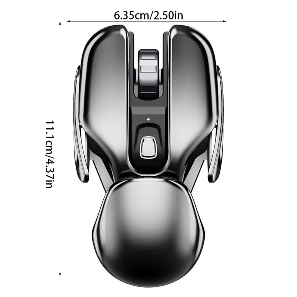 PX2 Metal 2.4G Wireless Mute 1600DPI Mouse 6 Buttons for PC Laptop Computer Gaming Office Home Aluminum Lightweight Mouse