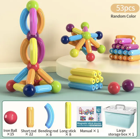 EDUCATIONAL MAGNET BUILDING BLOCKS TOY SET