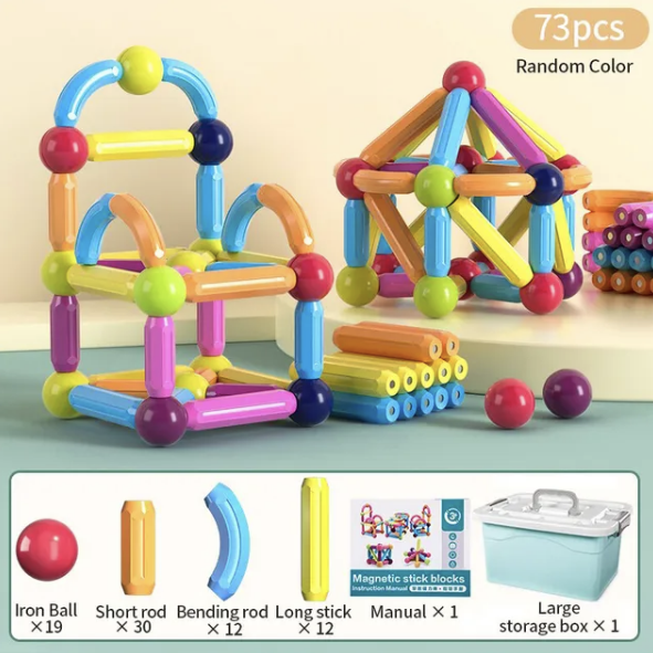 EDUCATIONAL MAGNET BUILDING BLOCKS TOY SET