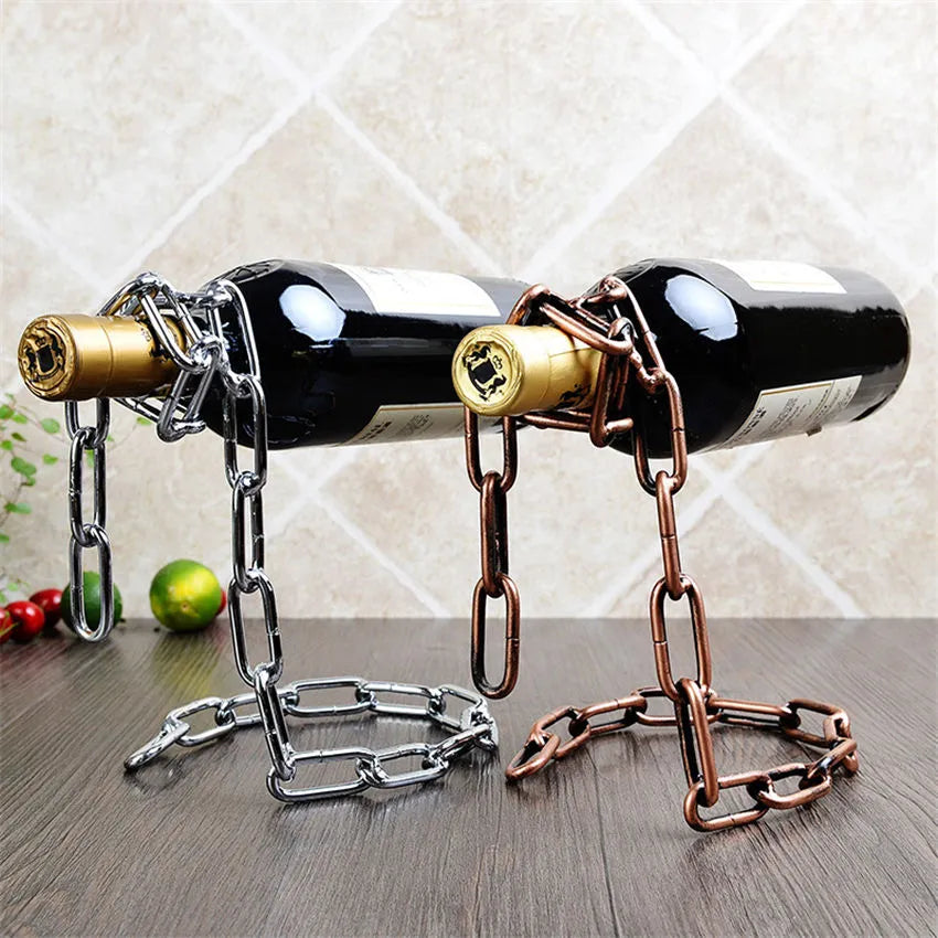 CASCADING CHAIN WINE HOLDER