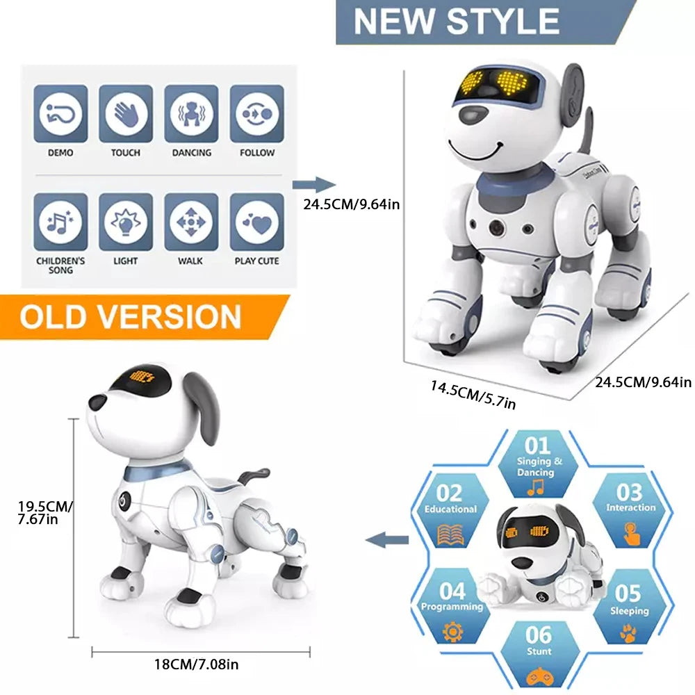 Intelligent Robot Dog Remote Control Electronic Sing Dance Follow Smart Interactive Stunt Music Toy Programmable Puppy Kid Gift