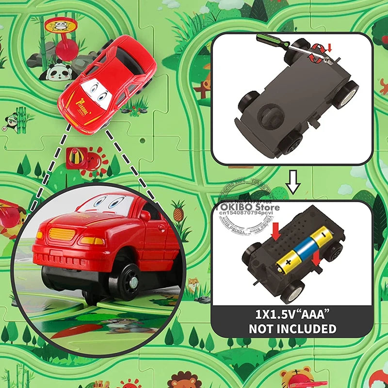 EDUCATIONAL PUZZLE TRACK CAR