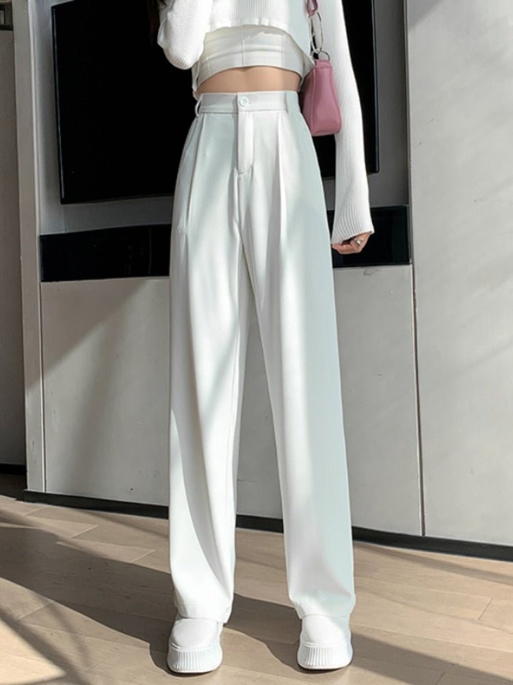 CASUAL HIGH WAIST LOOSE WIDE LEG PANTS