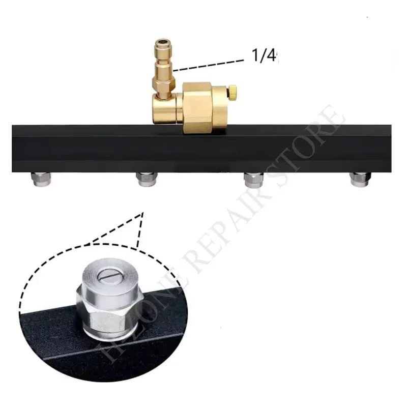 5000PSI Car Chassis High Pressure Washer 16 Inch Electric Car Washing Locomotive Bottom Water Broom with 2 Extension Rods