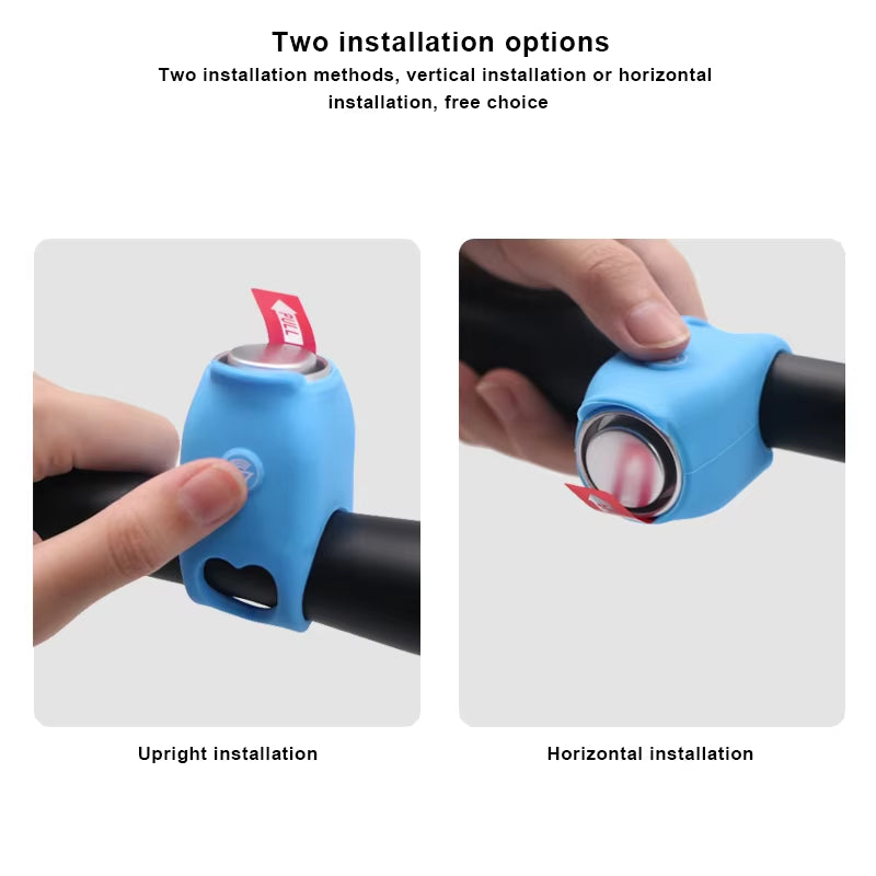 Electric Bicycle Bell 120 Db Horn Rainproof MTB Cycling Handlebar Silica Gel Shell Ring Road Bike Portable Bells Accessories