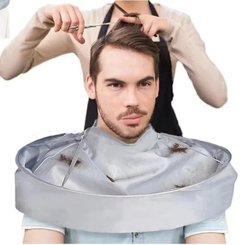 Hair Cut Umbrella Capes Haircut Cloak Cloth Hair Dye Three-Dimensional Breathable Household Haircut Cloak Foldable Haircut Tool