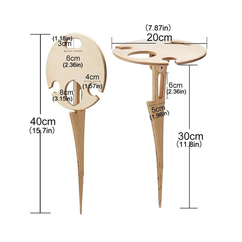 FOLDABLE OUTDOOR WINE TABLE