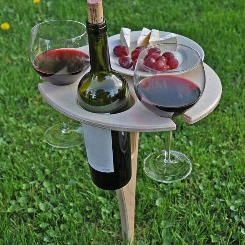 FOLDABLE OUTDOOR WINE TABLE